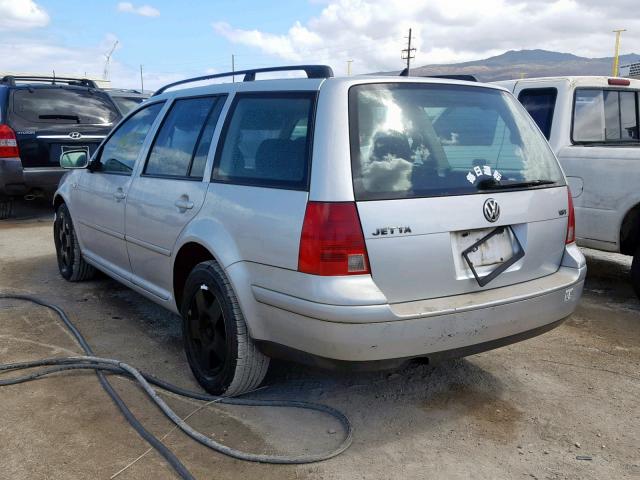 WVWSE61J22W585314 - 2002 VOLKSWAGEN JETTA GLS SILVER photo 3