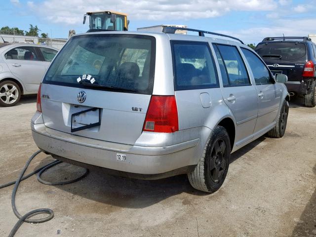 WVWSE61J22W585314 - 2002 VOLKSWAGEN JETTA GLS SILVER photo 4