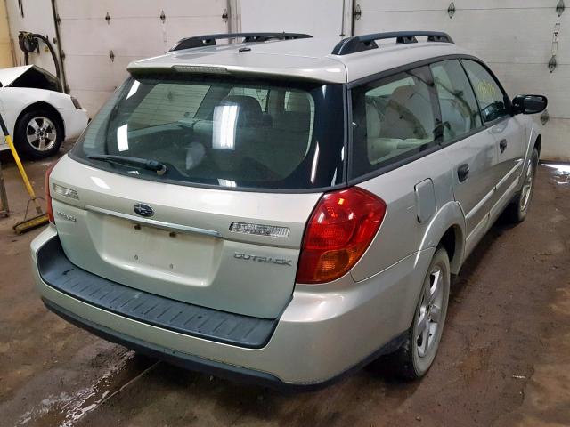 4S4BP61C076312144 - 2007 SUBARU LEGACY OUT TAN photo 4