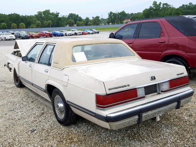 2MECM75F5MX620730 - 1991 MERCURY GRAND MARQ CREAM photo 3