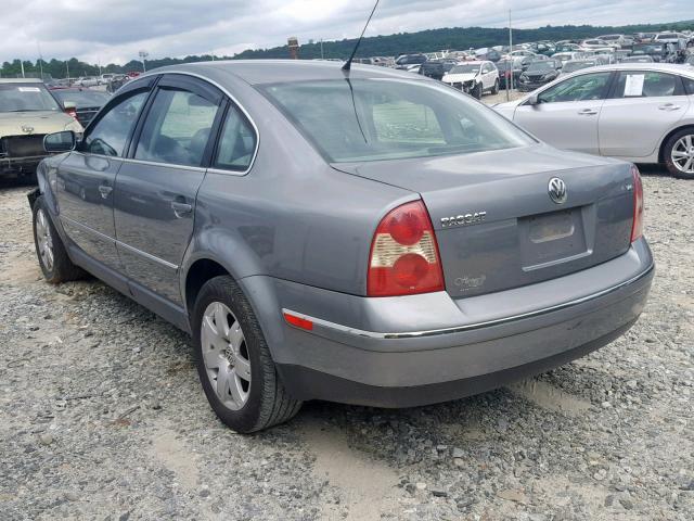 WVWRH63BX3P443624 - 2003 VOLKSWAGEN PASSAT GLX GRAY photo 3