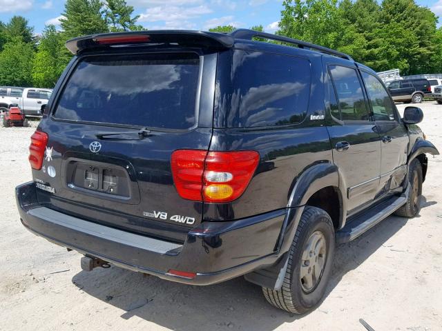 5TDBT48A82S093127 - 2002 TOYOTA SEQUOIA LI BLACK photo 4