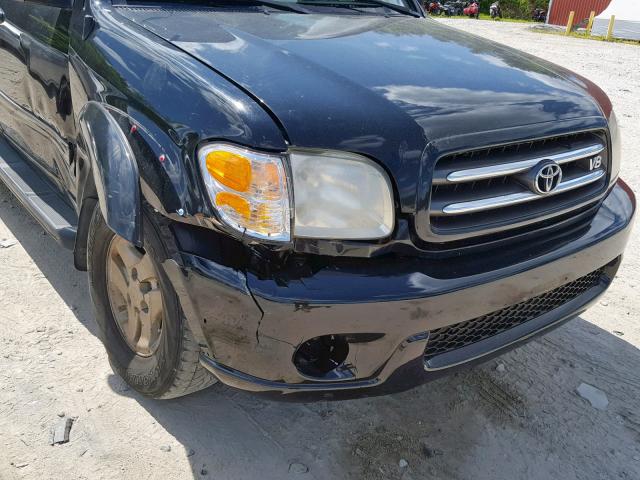 5TDBT48A82S093127 - 2002 TOYOTA SEQUOIA LI BLACK photo 9