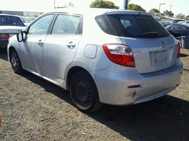 2T1KU40E79C152943 - 2009 TOYOTA COROLLA MA SILVER photo 3