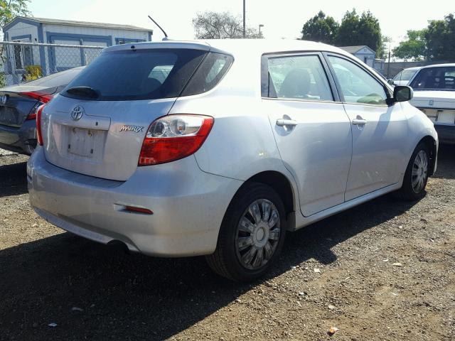 2T1KU40E79C152943 - 2009 TOYOTA COROLLA MA SILVER photo 4