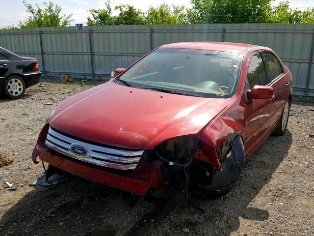 3FAFP08146R112687 - 2006 FORD FUSION SEL RED photo 2