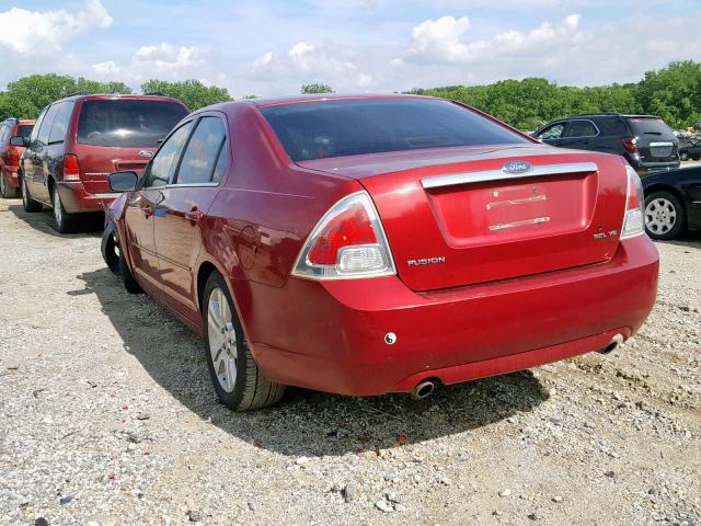 3FAFP08146R112687 - 2006 FORD FUSION SEL RED photo 3