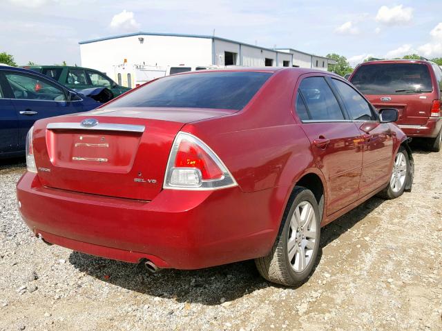 3FAFP08146R112687 - 2006 FORD FUSION SEL RED photo 4