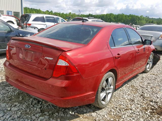 3FAHP0KCXAR172128 - 2010 FORD FUSION SPO MAROON photo 4