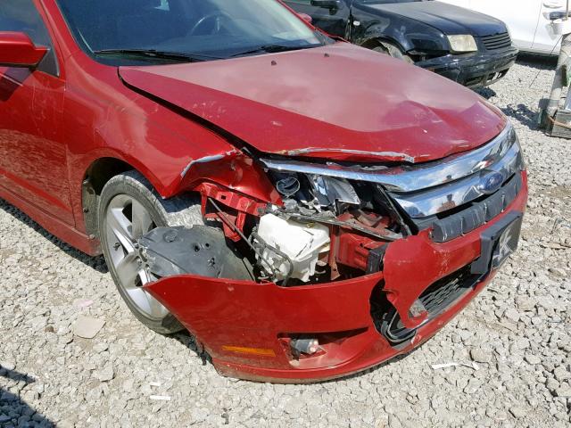 3FAHP0KCXAR172128 - 2010 FORD FUSION SPO MAROON photo 9