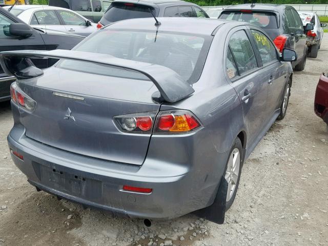 JA32V2FW8DU009933 - 2013 MITSUBISHI LANCER SE GRAY photo 4