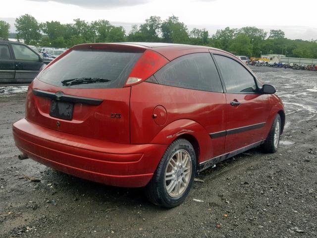 3FAFP31373R130920 - 2003 FORD FOCUS ZX3 RED photo 4