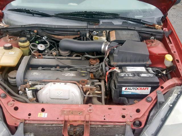 3FAFP31373R130920 - 2003 FORD FOCUS ZX3 RED photo 7