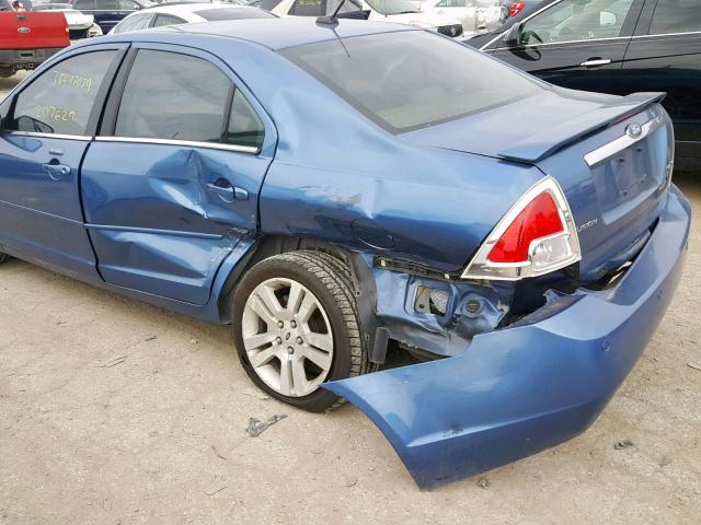 3FAHP08139R154801 - 2009 FORD FUSION SEL BLUE photo 9