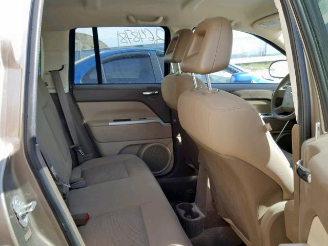 1J8FT47088D733375 - 2008 JEEP COMPASS SP ბეჟი ფოტო 6