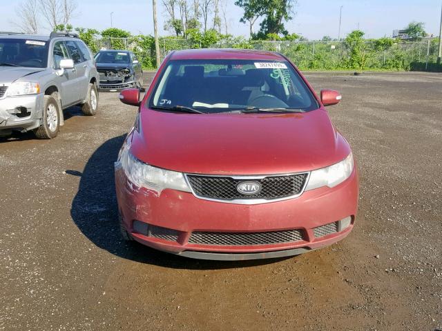 KNAFU4A27A5141123 - 2010 KIA FORTE EX RED photo 9