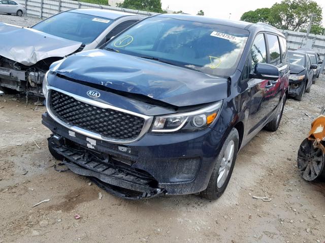 KNDMB5C16H6290931 - 2017 KIA SEDONA LX GRAY photo 2