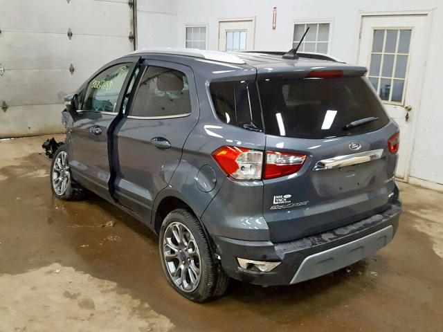 MAJ6P1WL2JC177135 - 2018 FORD ECOSPORT T GRAY photo 3