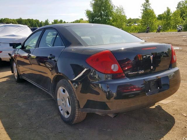 1G2ZF58B774128509 - 2007 PONTIAC G6 VALUE L BLACK photo 3