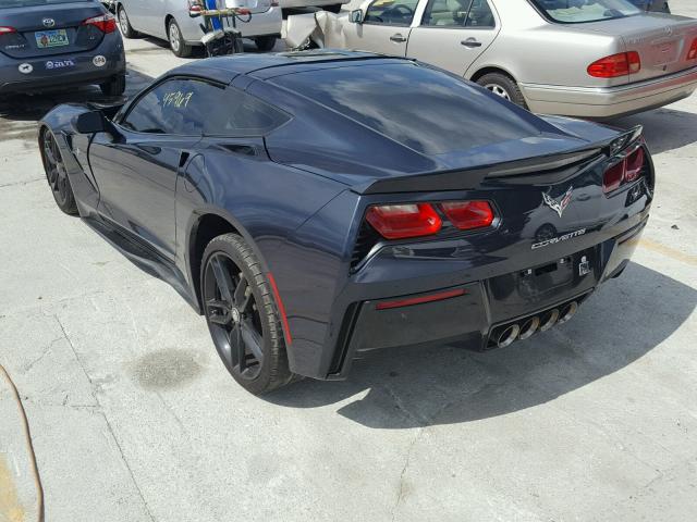 1G1YM2D77E5114574 - 2014 CHEVROLET CORVETTE S BLUE photo 3