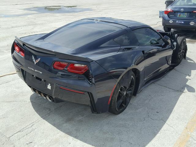 1G1YM2D77E5114574 - 2014 CHEVROLET CORVETTE S BLUE photo 4