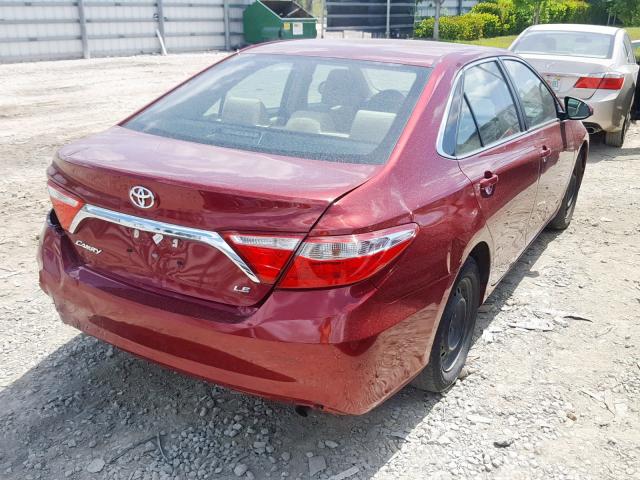 4T1BF1FK2HU730479 - 2017 TOYOTA CAMRY LE RED photo 4