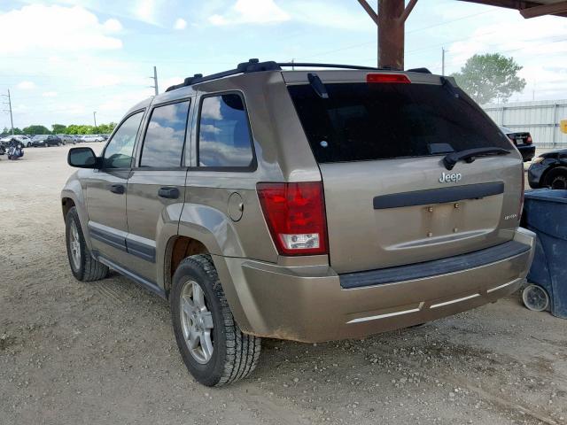 1J4HS48N25C724261 - 2005 JEEP GRAND CHER TAN photo 3