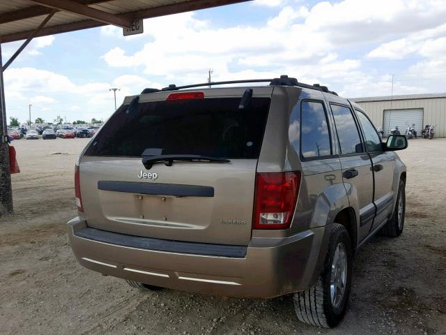 1J4HS48N25C724261 - 2005 JEEP GRAND CHER TAN photo 4