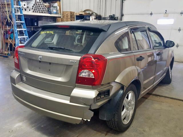 1B3HB48B48D621385 - 2008 DODGE CALIBER SX GOLD photo 4