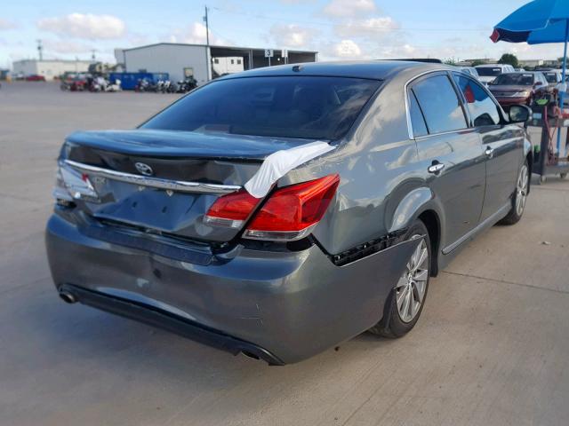 4T1BK3DB6BU422443 - 2011 TOYOTA AVALON BAS GREEN photo 4