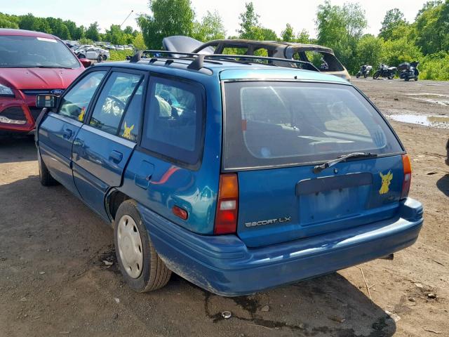 1FASP15J0SW385965 - 1995 FORD ESCORT LX GREEN photo 3