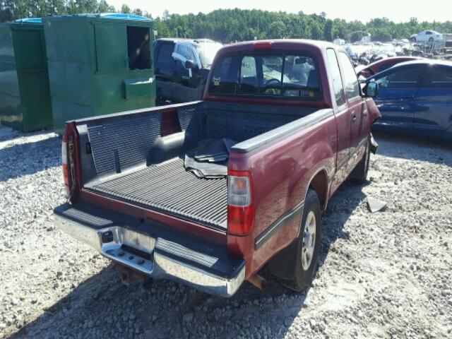 JT4TN14D6V0038471 - 1997 TOYOTA T100 XTRAC MAROON photo 4