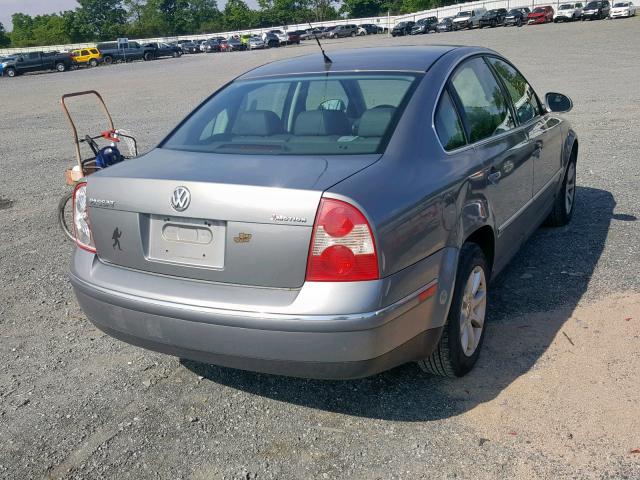 WVWPD63B84P208112 - 2004 VOLKSWAGEN PASSAT GLS GRAY photo 4