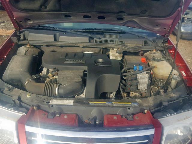 1G8AJ55F07Z162173 - 2007 SATURN ION LEVEL RED photo 7