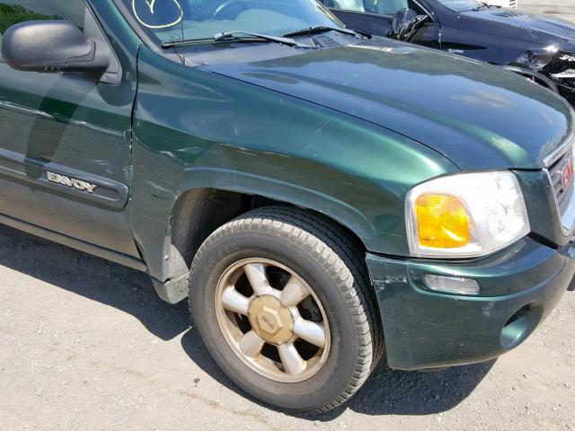 1GKDT13S642372517 - 2004 GMC ENVOY GREEN photo 9