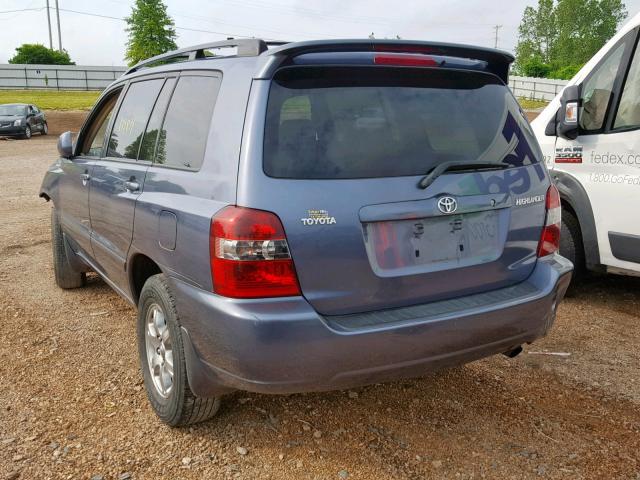 JTEGD21AX60144875 - 2006 TOYOTA HIGHLANDER BLUE photo 3