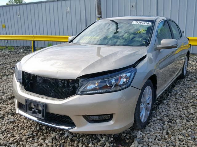 1HGCR2F86EA107701 - 2014 HONDA ACCORD EXL TAN photo 2