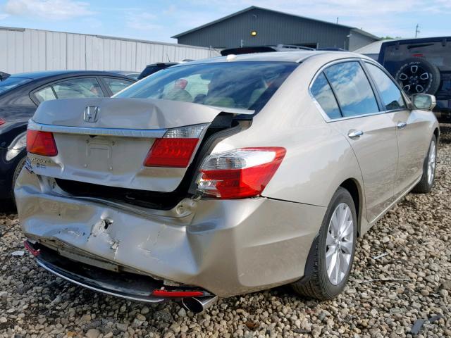 1HGCR2F86EA107701 - 2014 HONDA ACCORD EXL TAN photo 4