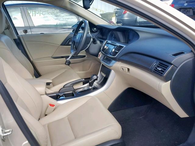 1HGCR2F86EA107701 - 2014 HONDA ACCORD EXL TAN photo 5