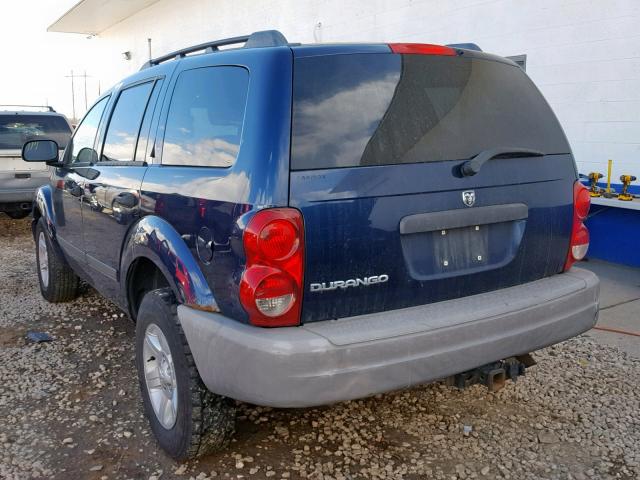 1D4HD38N05F608231 - 2005 DODGE DURANGO ST BLUE photo 3