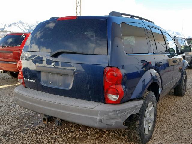 1D4HD38N05F608231 - 2005 DODGE DURANGO ST BLUE photo 4