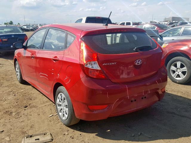 KMHCT5AE0HU345475 - 2017 HYUNDAI ACCENT SE RED photo 3