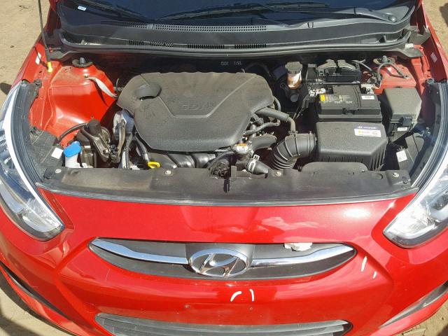 KMHCT5AE0HU345475 - 2017 HYUNDAI ACCENT SE RED photo 7