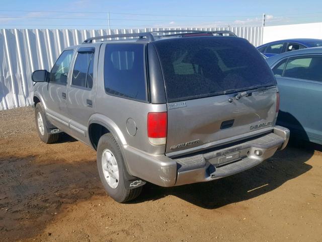 1GNDT13W712116484 - 2001 CHEVROLET BLAZER TAN photo 3