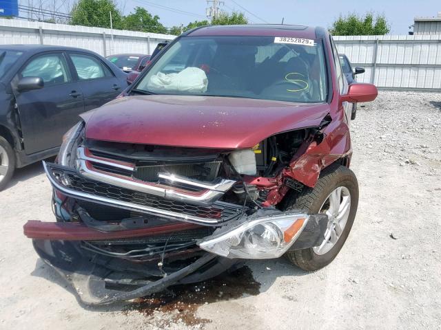 5J6RE4H7XBL022259 - 2011 HONDA CR-V EXL MAROON photo 9