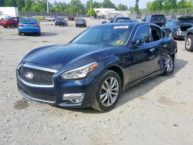 JN1BY1AP7HM740543 - 2017 INFINITI Q70 3.7 BLUE photo 2