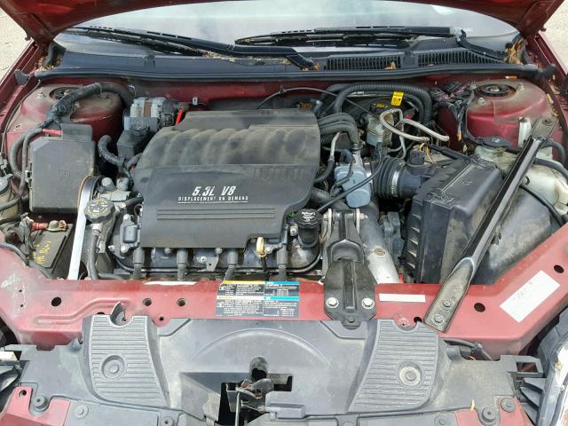2G1WD58C579231642 - 2007 CHEVROLET IMPALA SUP Марун фото 7