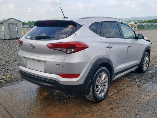 KM8J3CA45HU378099 - 2017 HYUNDAI TUCSON LIM SILVER photo 4