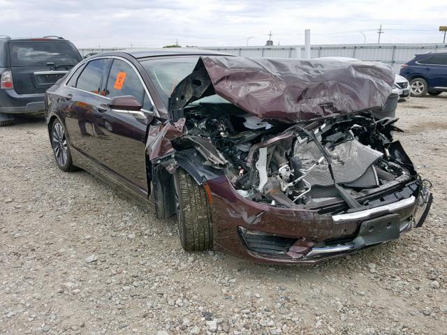 3LN6L5FC8KR613451 - 2019 LINCOLN MKZ RESERV MAROON photo 1