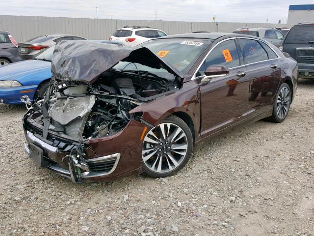 3LN6L5FC8KR613451 - 2019 LINCOLN MKZ RESERV MAROON photo 2